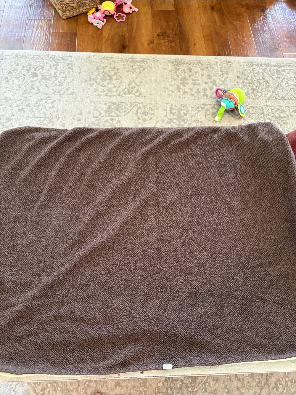 Circo Brown & Green Sherpa Baby Blanket and Monkey Hooded Baby Bath Towel